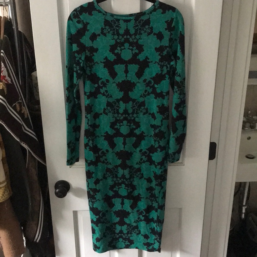 Topshop long sleeve bodycon dress